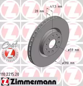 ZIMMERMANN 110221520 -  Тормозной диск