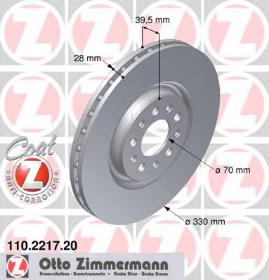 ZIMMERMANN 110221720 -  Тормозной диск