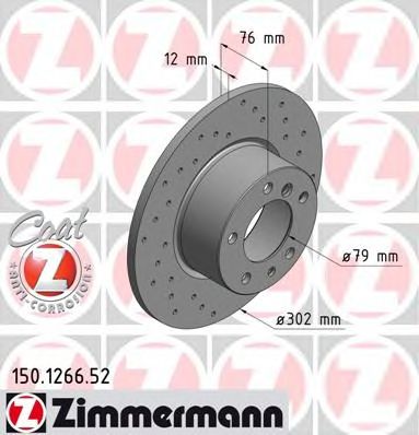 ZIMMERMANN 150126652 -  Тормозной диск