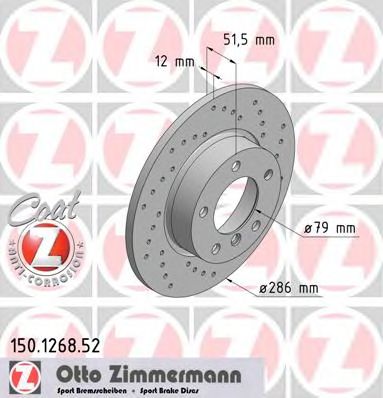 ZIMMERMANN 150126852 -  Тормозной диск