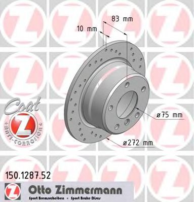 ZIMMERMANN 150128752 -  Тормозной диск
