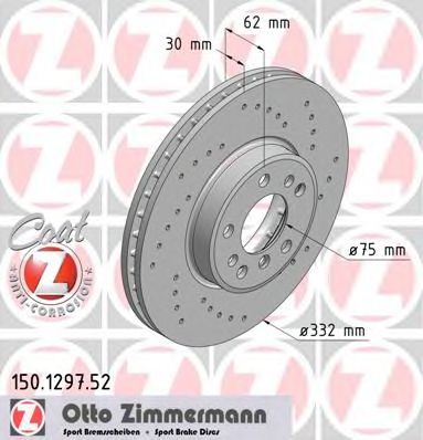 ZIMMERMANN 150129752 -  Тормозной диск
