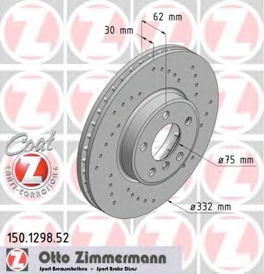 ZIMMERMANN 150129852 -  Тормозной диск