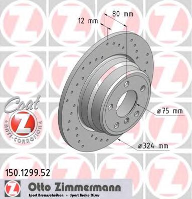 ZIMMERMANN 150129952 -  Тормозной диск