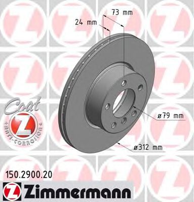 ZIMMERMANN 150290020 -  Тормозной диск