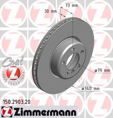 ZIMMERMANN 150290320 -  Тормозной диск