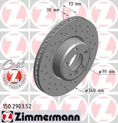 ZIMMERMANN 150290352 -  Тормозной диск