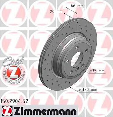 ZIMMERMANN 150290452 -  Тормозной диск
