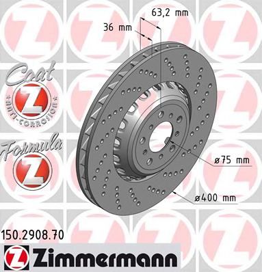 ZIMMERMANN 150290870 -  Тормозной диск