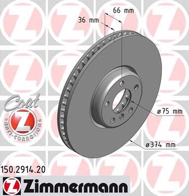 ZIMMERMANN 150291420 -  Тормозной диск