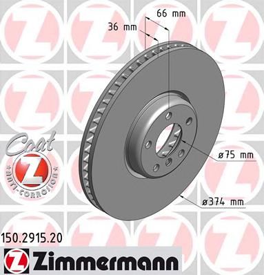 ZIMMERMANN 150291520 -  Тормозной диск