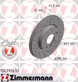 ZIMMERMANN 150292652 -  Тормозной диск