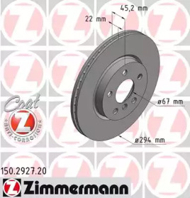 ZIMMERMANN 150292720 -  Тормозной диск