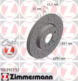 ZIMMERMANN 150292752 -  Тормозной диск