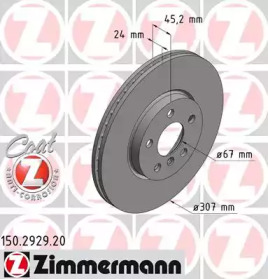 ZIMMERMANN 150292920 -  Тормозной диск