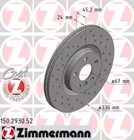 ZIMMERMANN 150293052 -  Тормозной диск