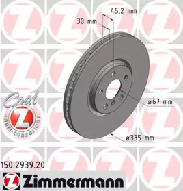 ZIMMERMANN 150293920 -  Тормозной диск