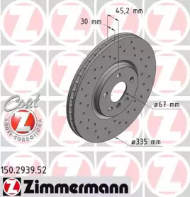 ZIMMERMANN 150293952 -  Тормозной диск