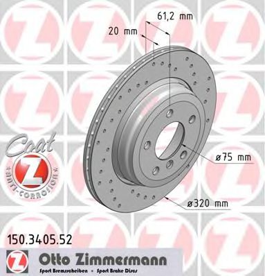 ZIMMERMANN 150340552 -  Тормозной диск