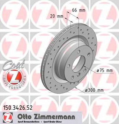 ZIMMERMANN 150342652 -  Тормозной диск