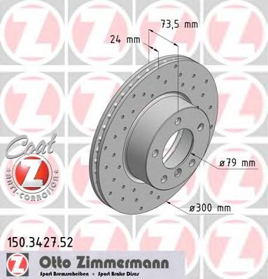 ZIMMERMANN 150342752 -  Тормозной диск