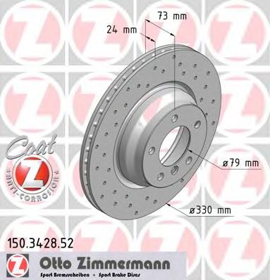 ZIMMERMANN 150342852 -  Тормозной диск