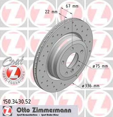 ZIMMERMANN 150343052 -  Тормозной диск