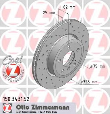 ZIMMERMANN 150343152 -  Тормозной диск
