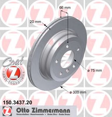ZIMMERMANN 150343720 -  Тормозной диск