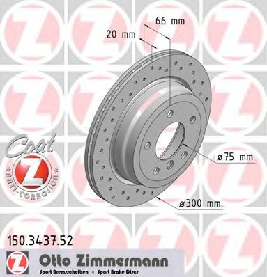 ZIMMERMANN 150343752 -  Тормозной диск