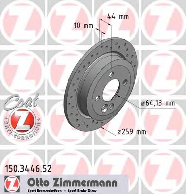 ZIMMERMANN 150344652 -  Тормозной диск