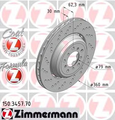 ZIMMERMANN 150345770 -  Тормозной диск