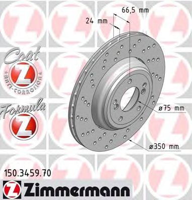 ZIMMERMANN 150345970 -  Тормозной диск