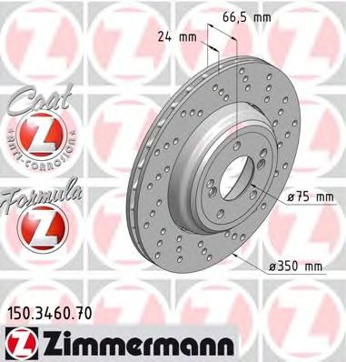 ZIMMERMANN 150346070 -  Тормозной диск