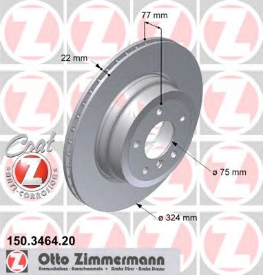 ZIMMERMANN 150346420 -  Тормозной диск