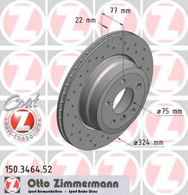 ZIMMERMANN 150346452 -  Тормозной диск
