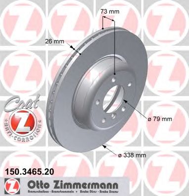 ZIMMERMANN 150346520 -  Тормозной диск