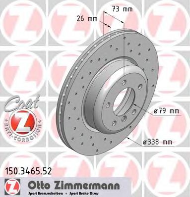 ZIMMERMANN 150346552 -  Тормозной диск