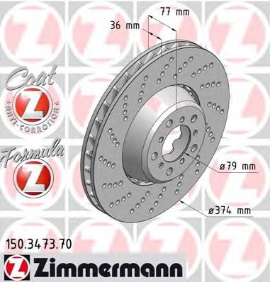 ZIMMERMANN 150347370 -  Тормозной диск
