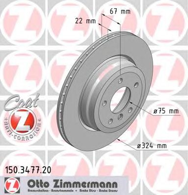 ZIMMERMANN 150347720 -  Тормозной диск