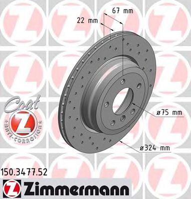 ZIMMERMANN 150347752 -  Тормозной диск
