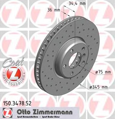 ZIMMERMANN 150347852 -  Тормозной диск