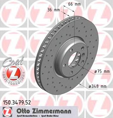 ZIMMERMANN 150347952 -  Тормозной диск