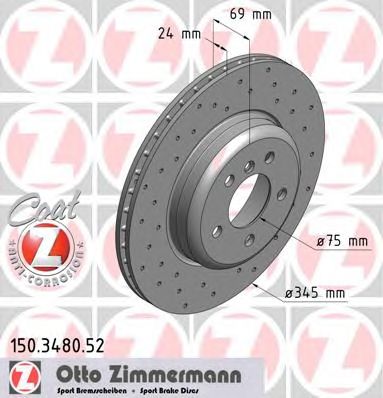 ZIMMERMANN 150348052 -  Тормозной диск