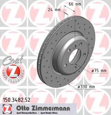 ZIMMERMANN 150348252 -  Тормозной диск