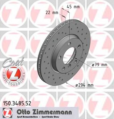 ZIMMERMANN 150348552 -  Тормозной диск