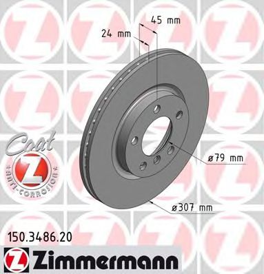 ZIMMERMANN 150348620 -  Тормозной диск