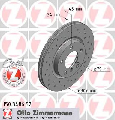 ZIMMERMANN 150348652 -  Тормозной диск