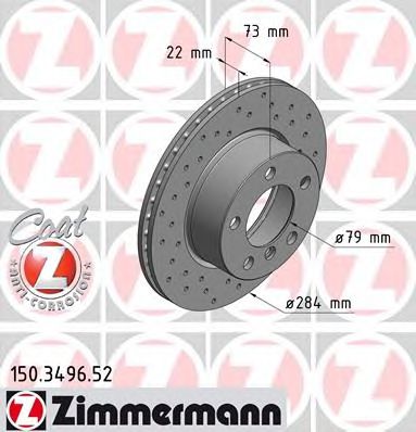ZIMMERMANN 150349652 -  Тормозной диск