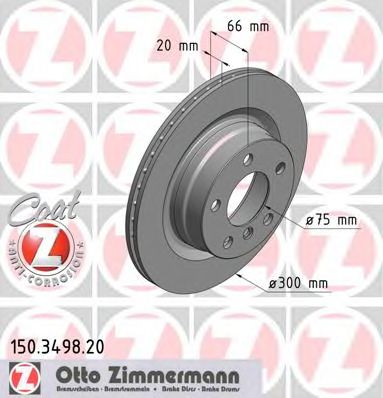 ZIMMERMANN 150349820 -  Тормозной диск